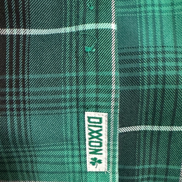 DIXXON Men's green and Black Plaid Shirt - Picture 5 of 5